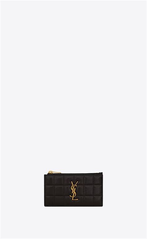 ysl fragments card case|Saint Laurent Cassandre Matelassé Fragments Zipped Card .